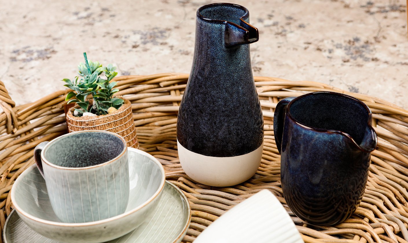 Cozy breakfast setups with mugs, plates, and serveware to start your day right.
